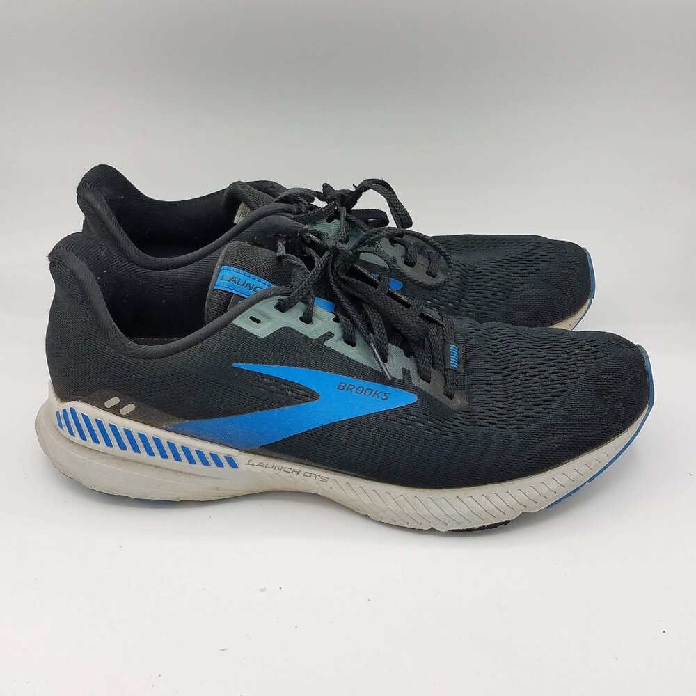 Brooks Launch GTS 8 Running Shoes Mens 10D Peacoat Legion Black Blue 1103591D018